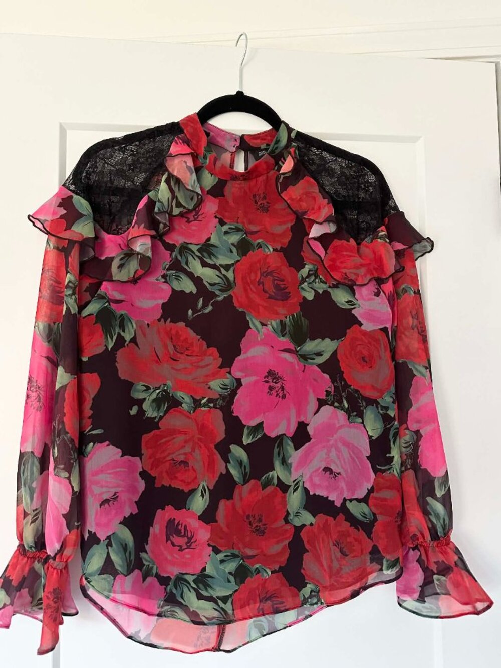 River Island, Women's Floral Blouse UK 8, US 4 - Picture 1 of 3